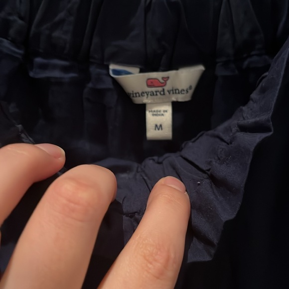 Vineyard Vines size M off shoulder navy dress - Picture 2 of 2